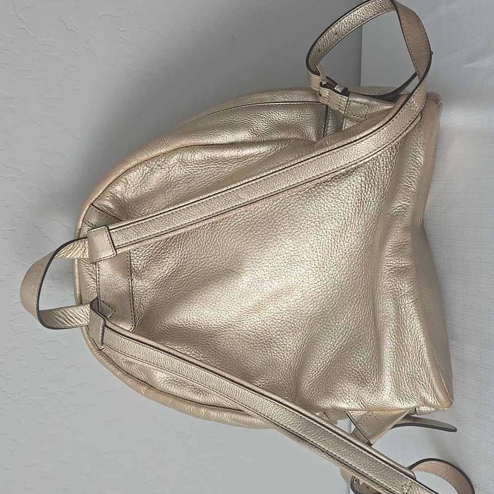 Michael Kors Gold Metallic Backpack - Picture 3 of 6